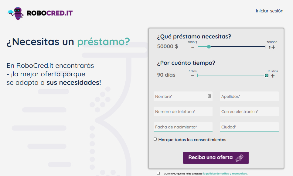 Créditos personales de RoboCred.it: Cómo funciona, cuánto prestan y requisitos